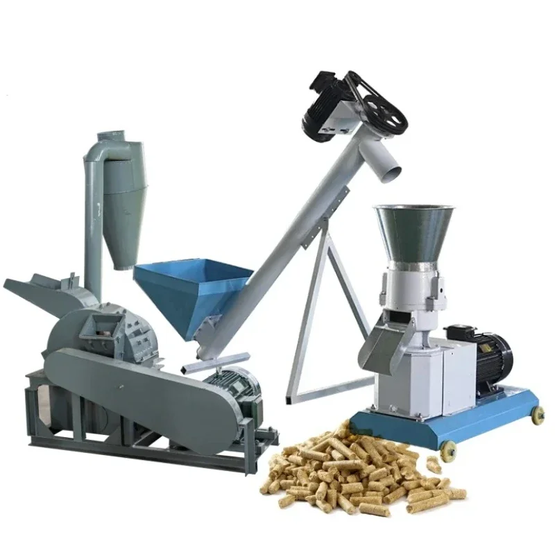 Animal Mini Cattle Chicken Fish Cat Feed Pellet Making Machine Floating for Livestock Feed Homemade Pelletizer Pelet MachineLine