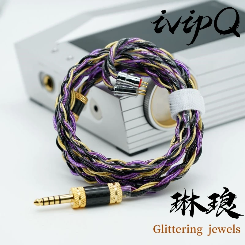 ivipQ-553 لتقوم بها بنفسك HIFI سماعة IEM ترقية كابل مع A2DC/Dan Clark HIFIMAN موصل ل المزدوج 3.5 LCD-5 HE1000SE HE-R10