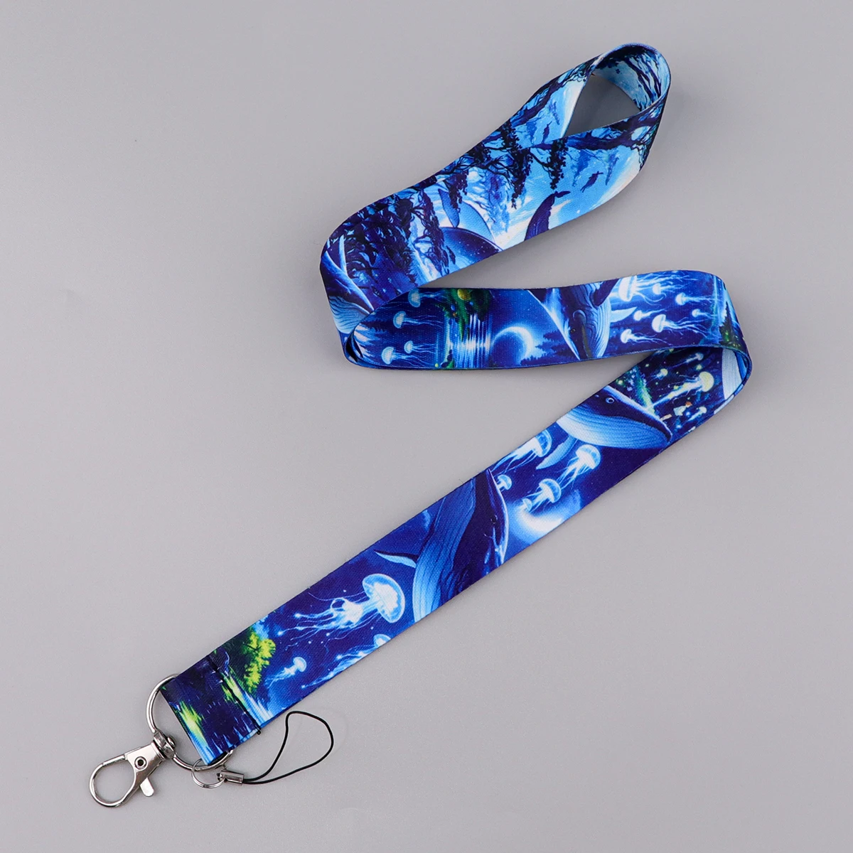 Cute Whale Lanyards for Keys Blue Neck Strap For Card Badge Phone Straps Key Chain Keyrings Key Holder DIY Hang Rope