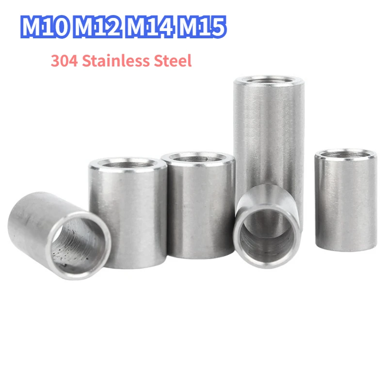 M10 M12 M14 M15 304 Stainless Steel Bushing Washer Gasket Unthreaded Round Hollow Standoff Spacer Sleeve OD 12/13/18/20/21~25mm