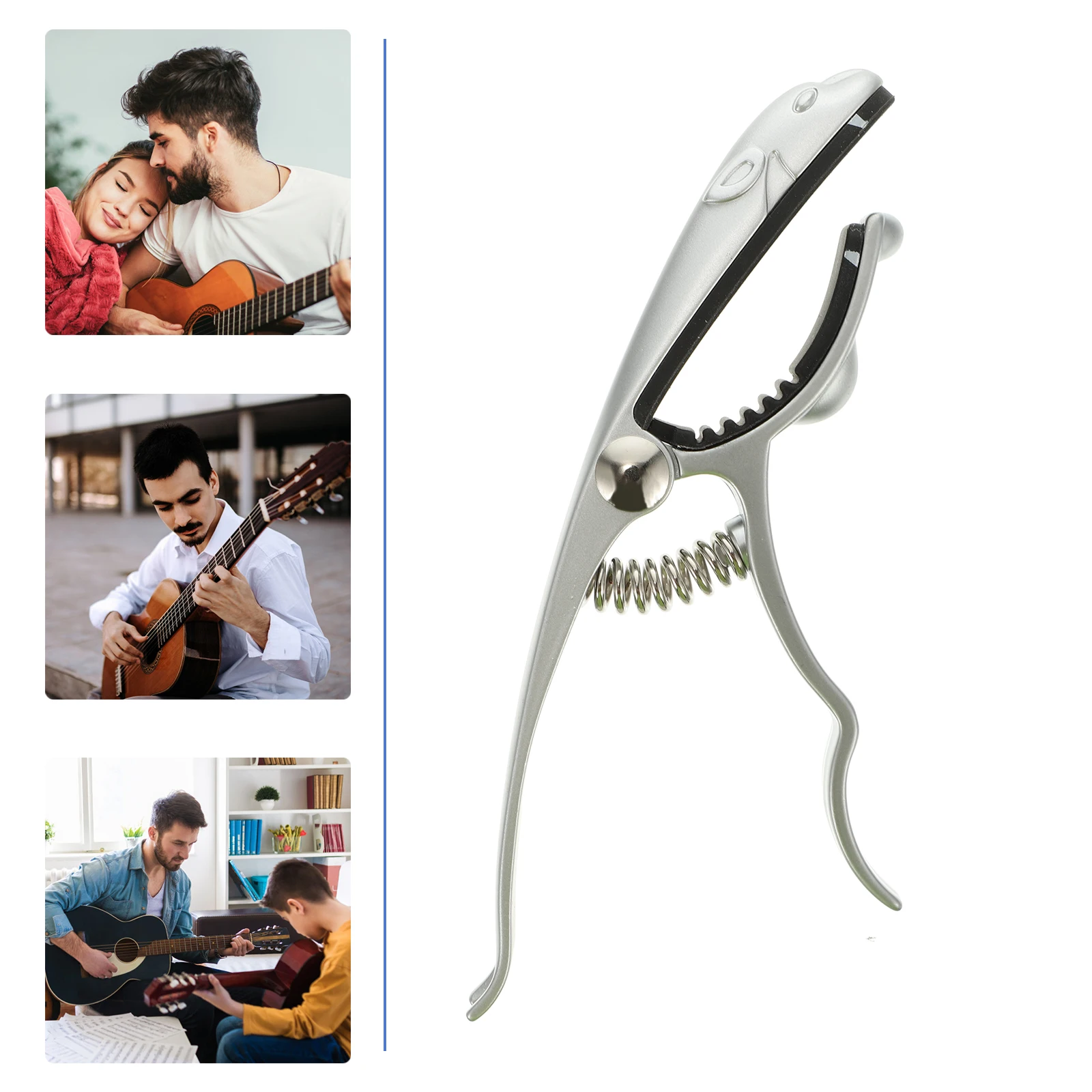 

Guitar Capo Alloy Clip-on Tuner Accessories Changing Clamp Musical Instrument Accessory Zinc Acoustic