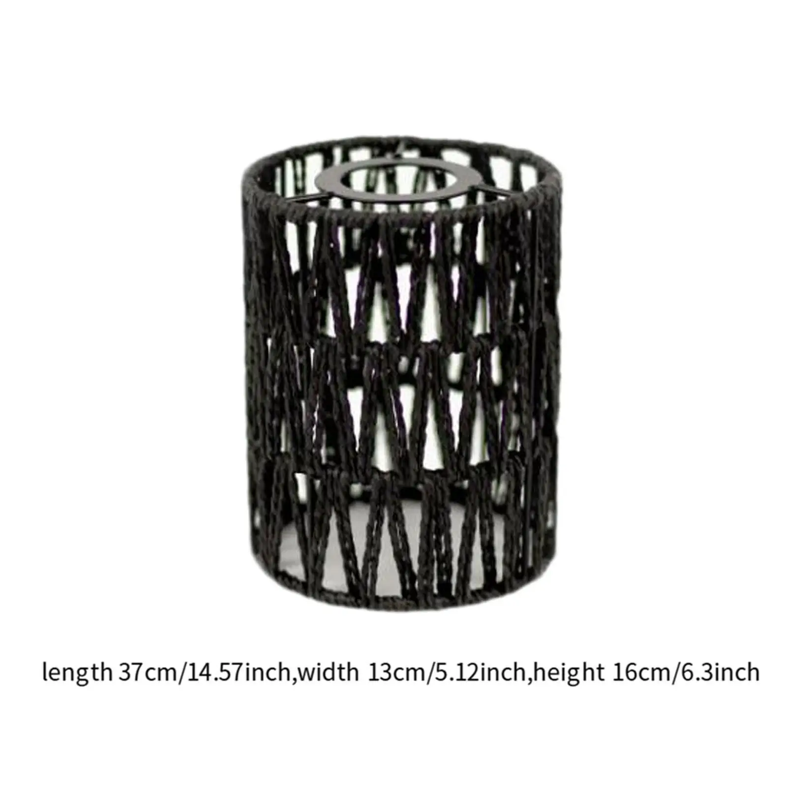 Woven Paper Rope Lamp Shade Boho Shades Replacement ,Retro Decorative Handwoven Cylinder for Home Kitchen Restaurant,