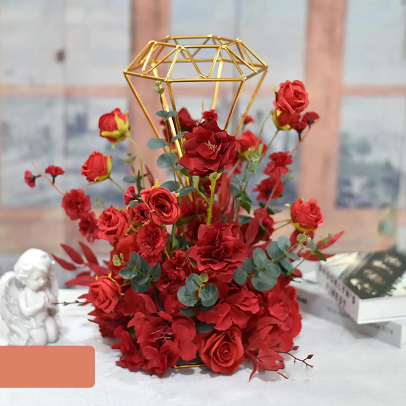 Soporte de flores de boda con forma de diamante, moderno, para ceremonia de eventos de aniversario