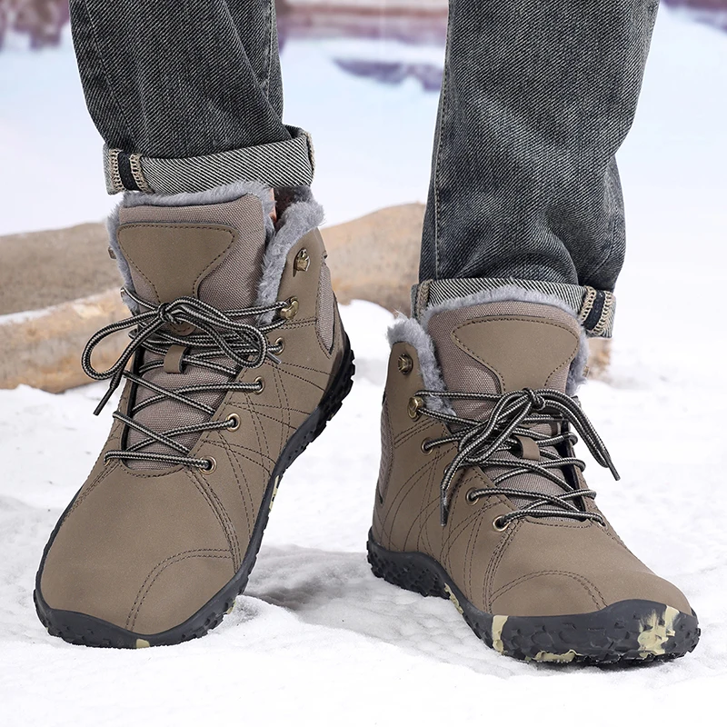 

Winter Warm Couple Snow Boots Outdoor Leisure Sports Cotton Boots Wide Toe Anti Slip Hiking Mountaineering Men'S Shoes 37-48