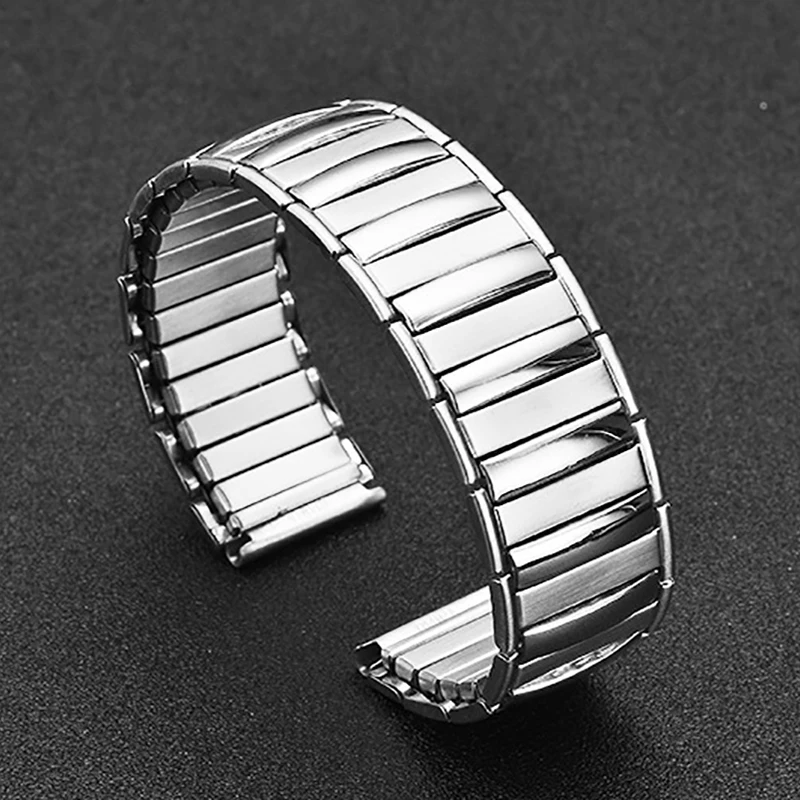 12mm 14mm 18mm Stainless Steel Elastic Stretch Strap Metal Expansion Wristband Universal Strap Accessories Men Women Bracelet