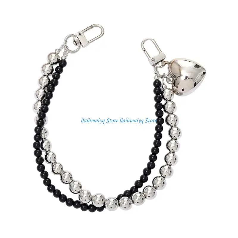573B Pearls Purse Extender Chain Bag Charm Chain Pearls Crossbody Bag Short Handle