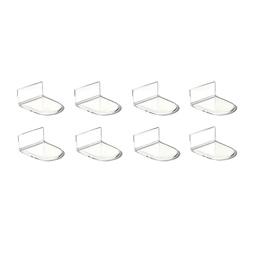 Transparent L Shape Display Stands 8 Pack for Action Figures Dolls Collectibles 2x2x0.87in ABS Flat Base Design