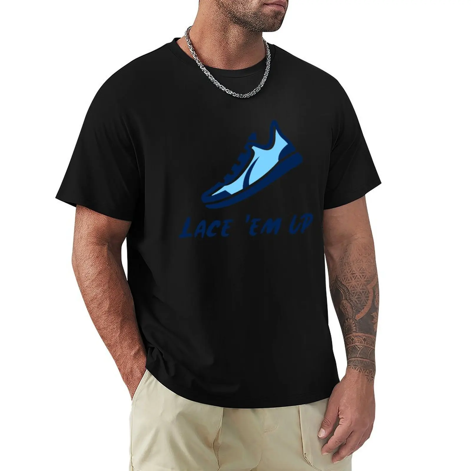 Lace 'Em Up T-Shirt Plus Size Non-Shrink T-Shirt