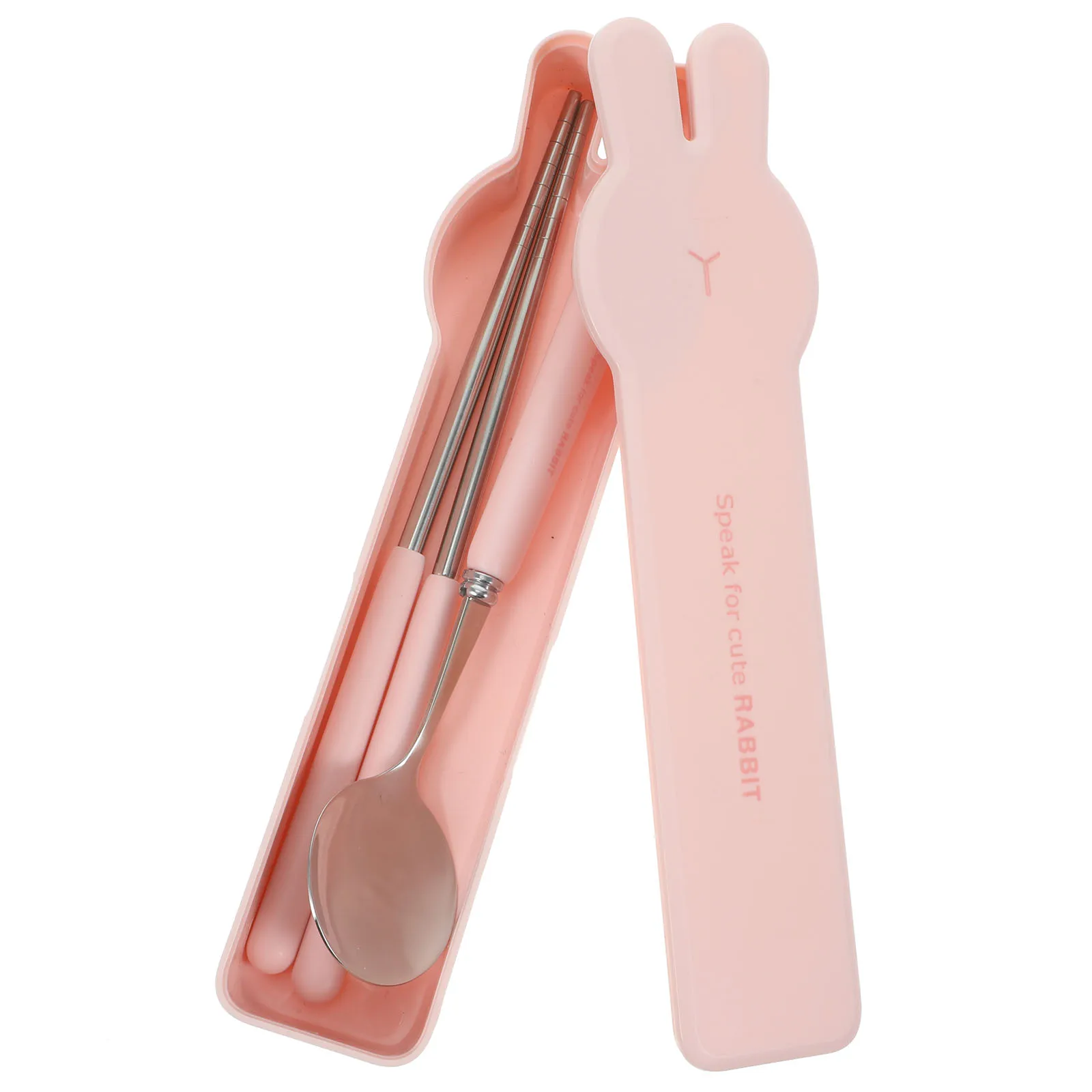 

1 Travel Utensils Stainless Steel Spoon Chopsticks With Case Portable Reusable Cutlery Corrosion Resistant Easy Carry