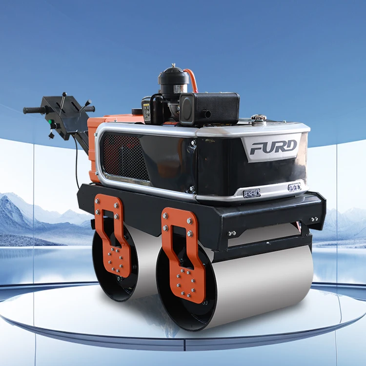 Doppeltrommel Walk Behind Fußgänger 550 kg Vibrationsrollerverdichter