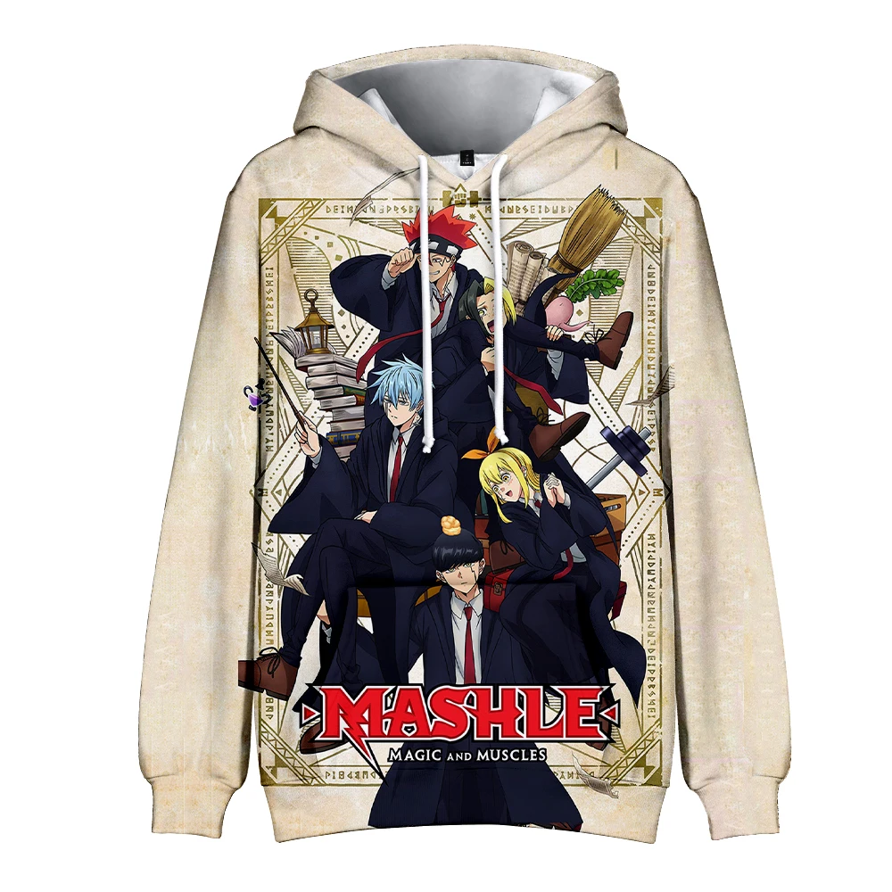 2023 New Mashle Magic and Muscles Anime Hoodie Long Sleeve Streetwear Women Men Sweatshirt Manga Mashle Harajuku 3D Clothes