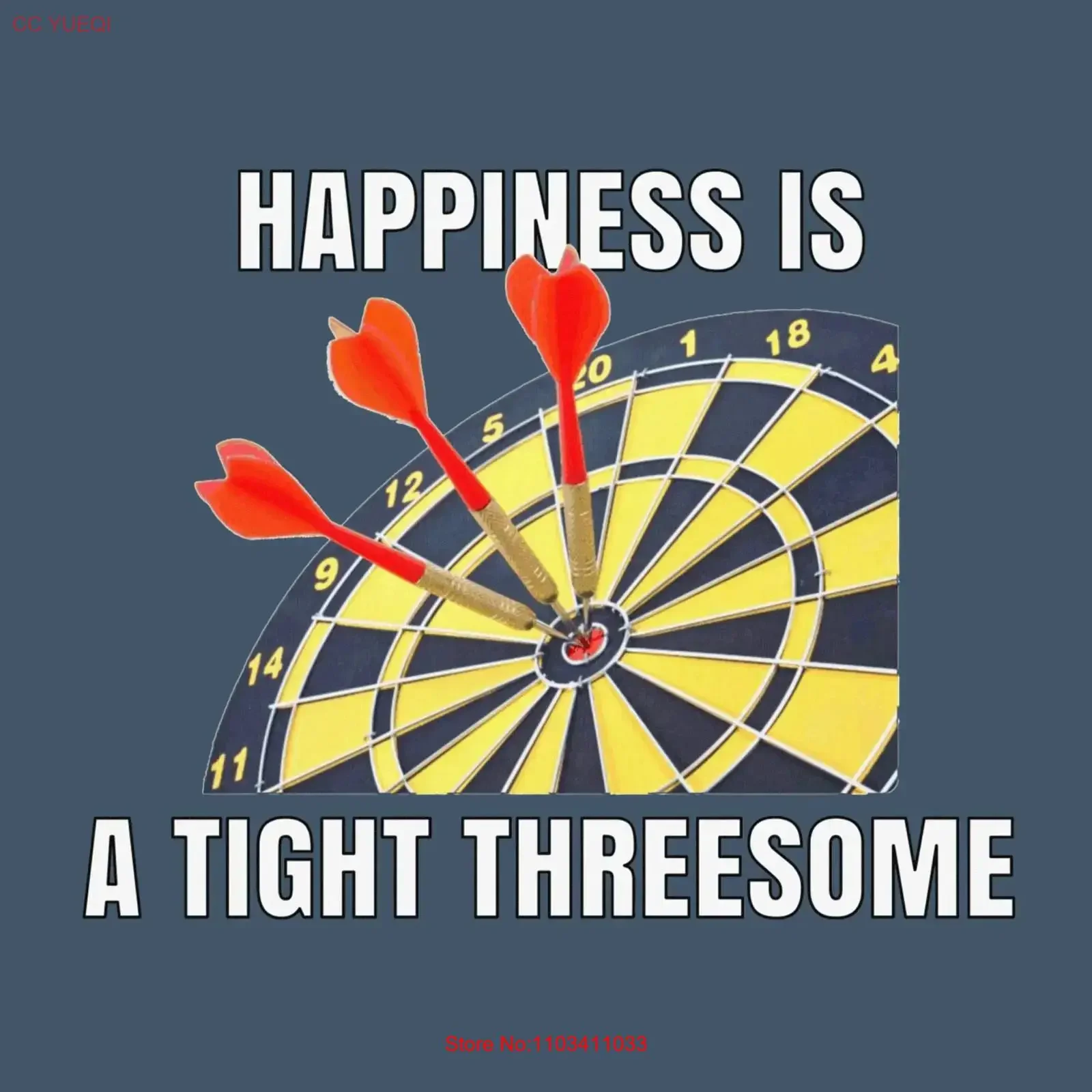 Tight Threesome Darts T-Shirt im Vintage-Stil, gewaschen, vielseitig, bequem, für den Alltag, Streetwear, Unisex, weich, stilvoll