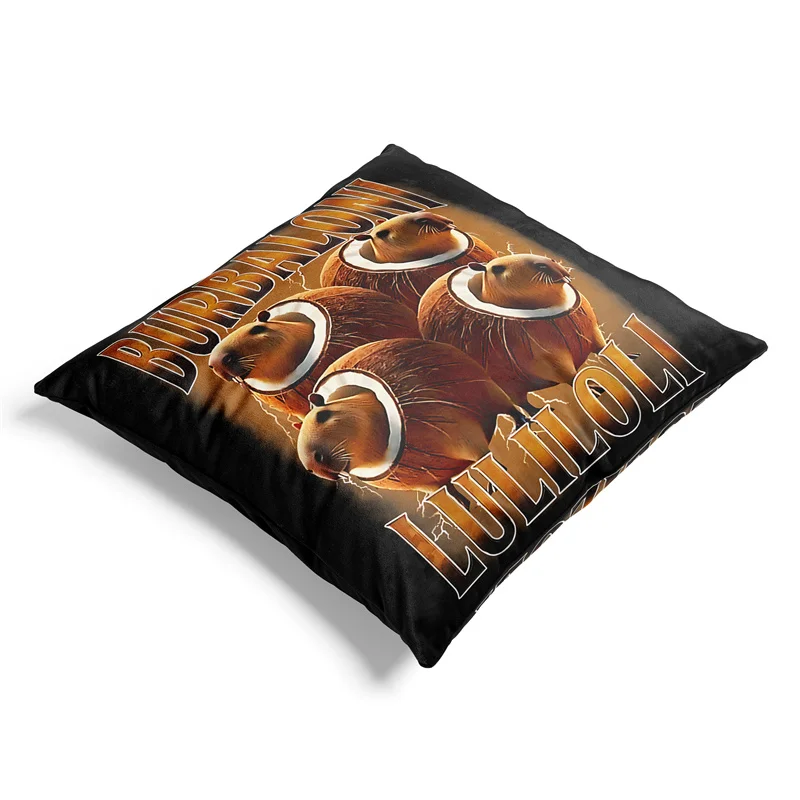 Aertemisi 18 ''x 18'' Burbaloni Lul Baina الإيطالية Brainrot ساحة رمي وسادة وسادة تغطي أكياس سادات 45 سنتيمتر x 45 سنتيمتر