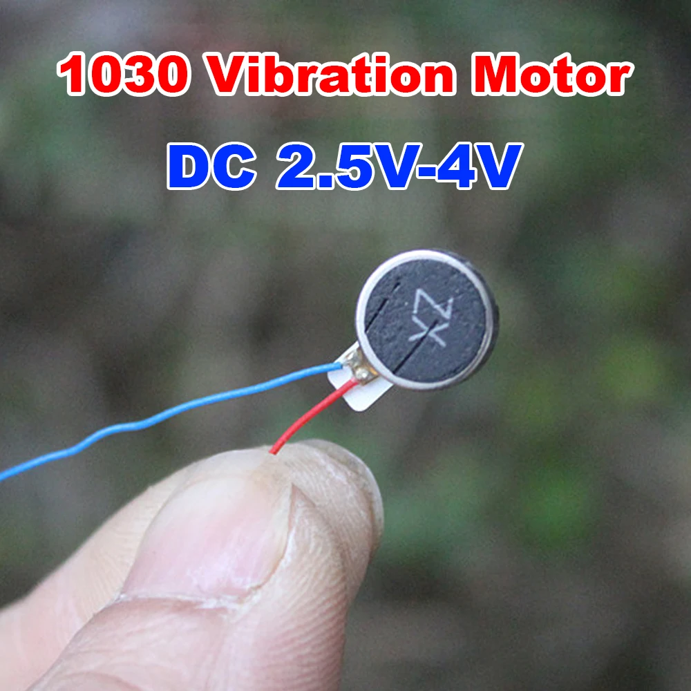 5PCS 1030 Micro DC Vibration Motor  DC 2.5V 3V 4V 80mA Flat Vibrating Moteur Button flat Motors For Mobile Phone Coin vibrator