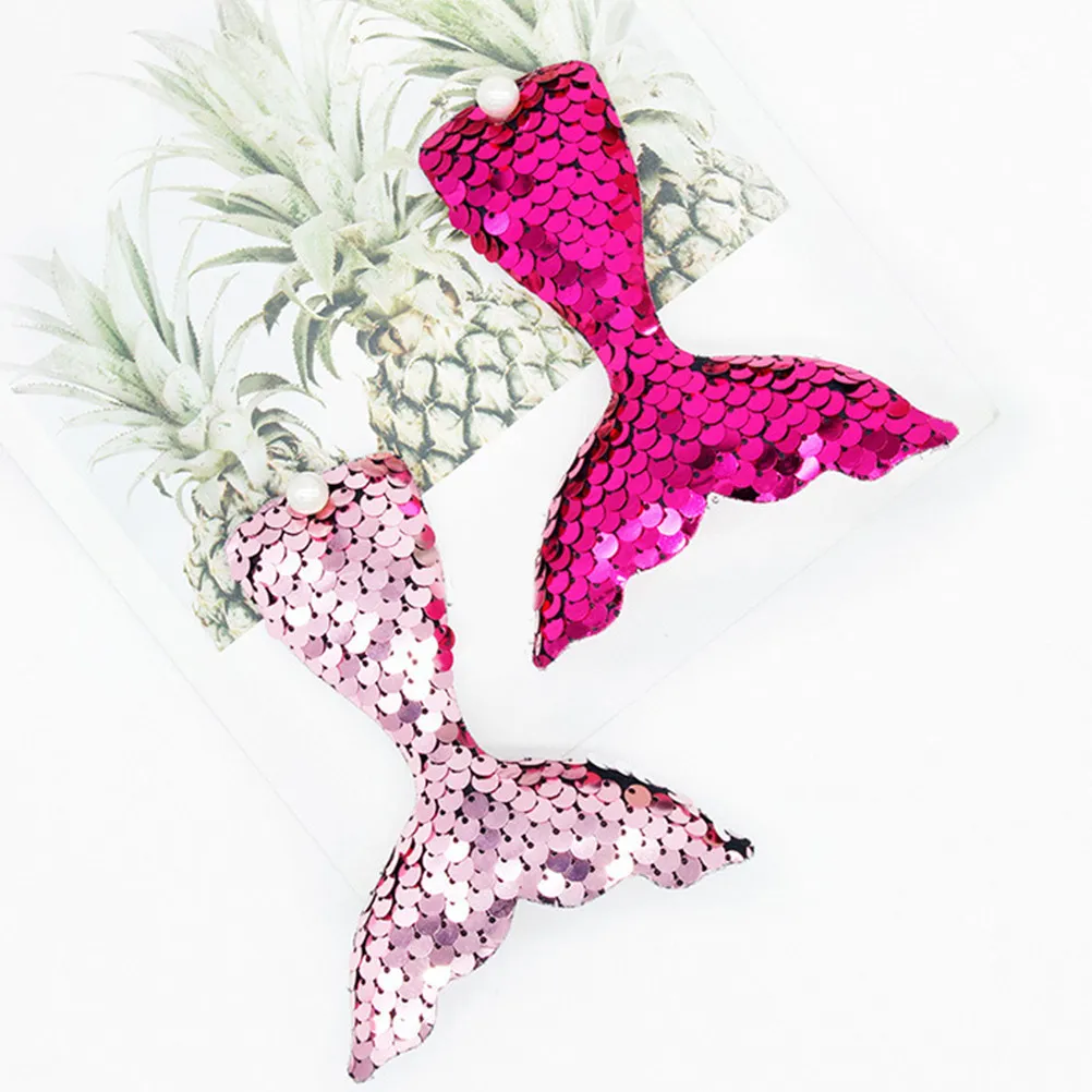 

8Pcs Mermaid Tail Hair Clips Cute Sequin Glitter Hair Accessories for Little Birthday Party Christmas Gift
