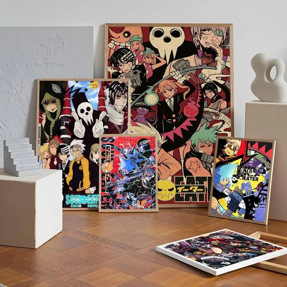 Classic Anime Soul Eater Good Quality Prints And Posters Waterproof Paper Sticker Coffee House Bar Posters Wall Stickers