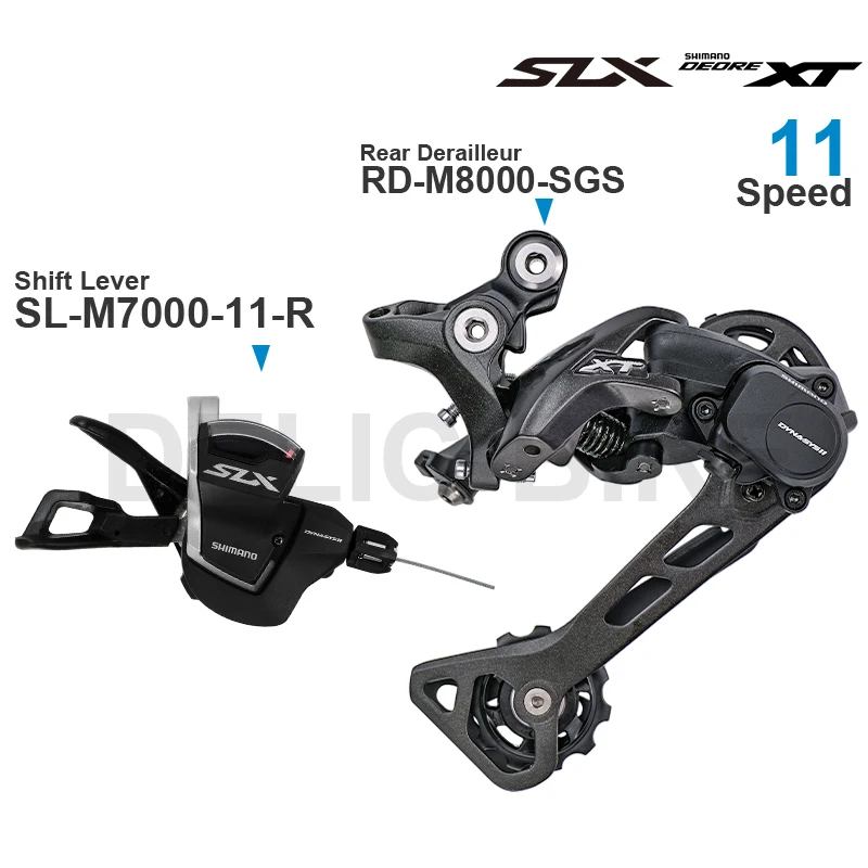 

Shimano SLX M7000 DEORE XT M8000 11v Groupset 11speed with SL-M7000 Shifter and RD-M8000 Rear Derailleur Original Parts