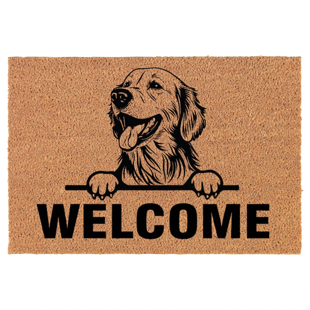 

New Home Style Mat Custom Carpet Water Absorbent Anti Slip Cute Peeking Dog Design Indoor Party Home Decor Housewarming Gift