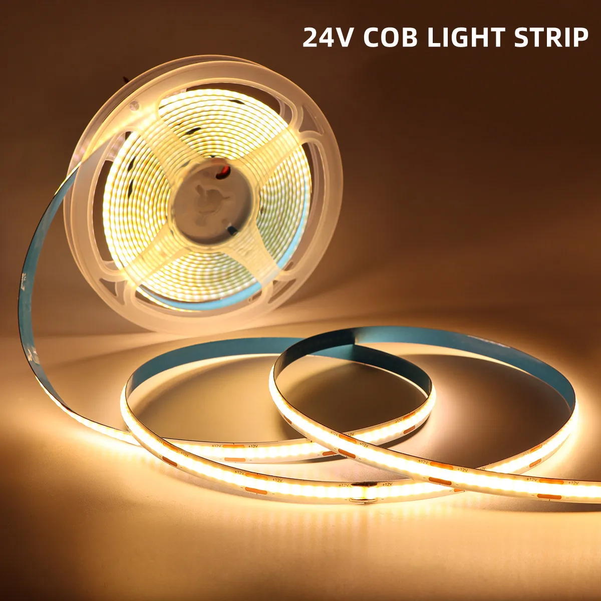 

10M 5M COB Led Strip Lights DC 24V High Brightness Flexible Ribbon 320 LEDs/m RA90 Led Lights for Room Wall Decor Cabinet Lamp