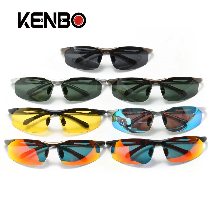 KENBO Polarized Sports Sunglasses for Men Women Baseball Cycling Running Fishing Sun Glasses Lightweight Half Frame Goggles