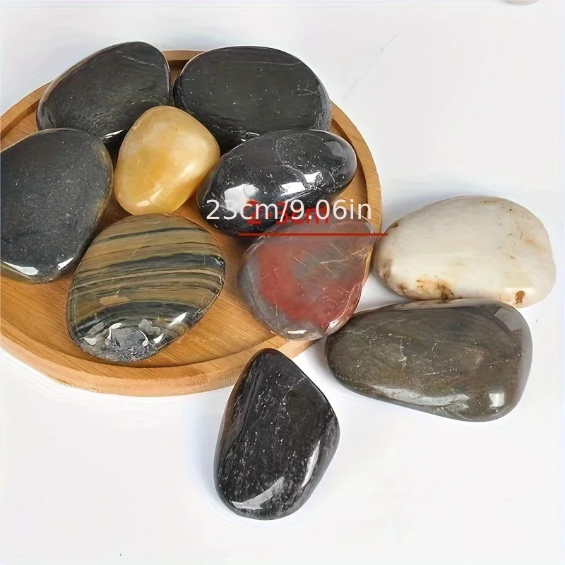 500g2-3cm Five Colored Stone Natural Pebble Five Colored Pebble Home Courtyard Decoration Stone