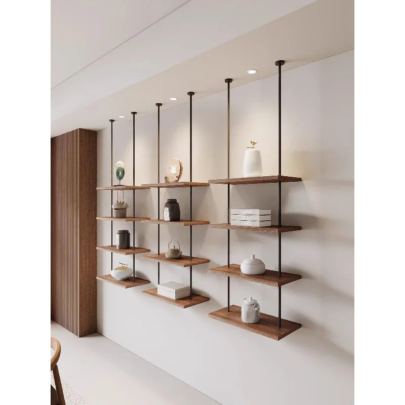 Chinesisches Hängeregal aus Schmiedeeisen für das Wohnzimmer, hängendes Ausstellungsregal, Trennwand, Arbeitszimmerregal, Wanddekoration