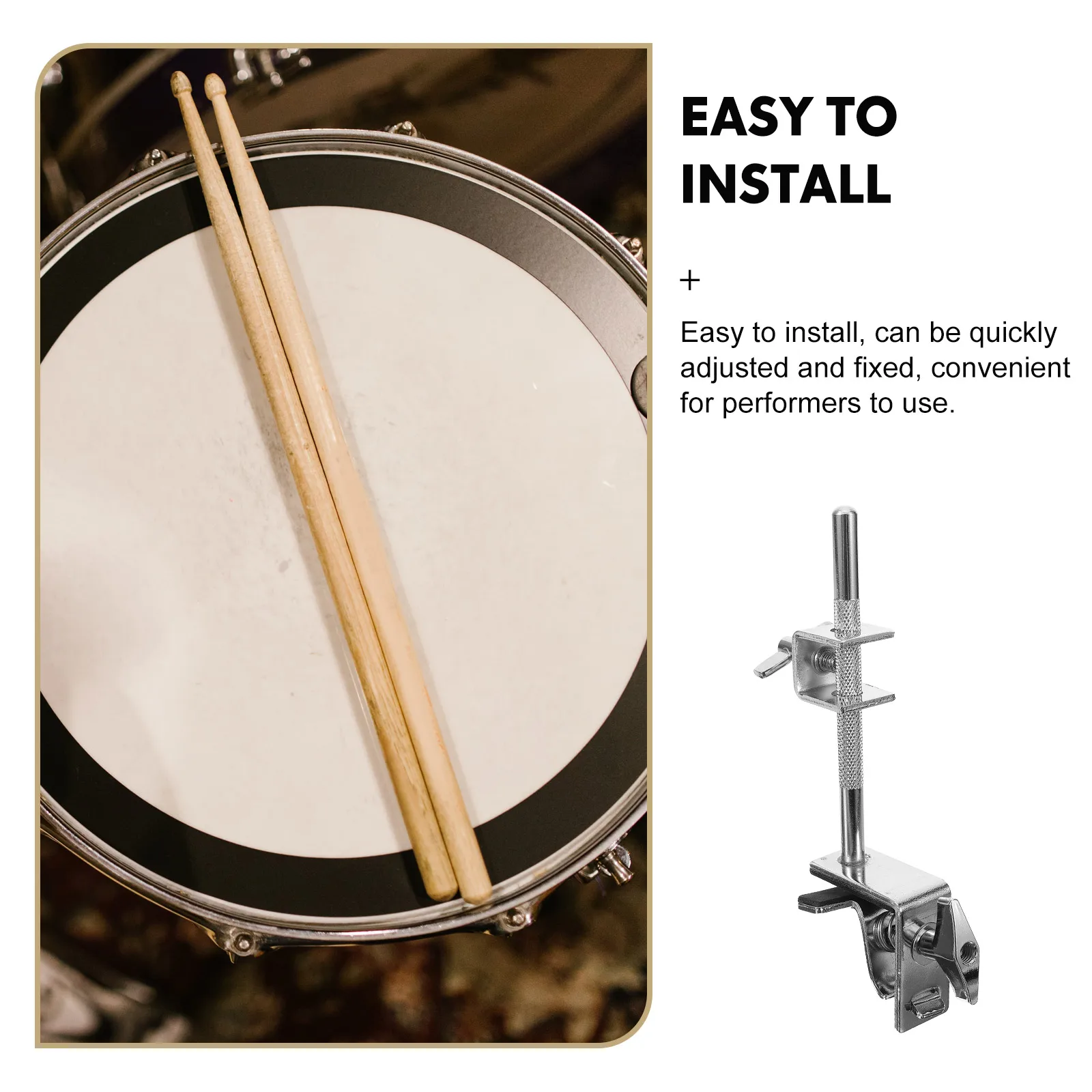 

Cowbell Stand Clamp Mounted Connecting Clip Brackets Fixing Holder Expansion Shelf Bass Drum Hoop Installation
