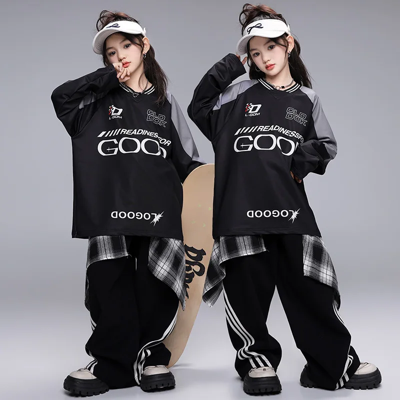 الهيب هوب الفتيان الأزياء البلوز الشارع الرقص السراويل البضائع المموه الفتيات K-pop ازياء الاطفال الجاز الملابس مجموعات الطفل الشارع الشهير