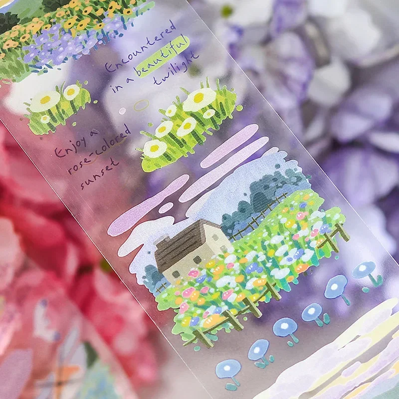 Scenic Series Stickers, Plant Landscape Tape Stickers