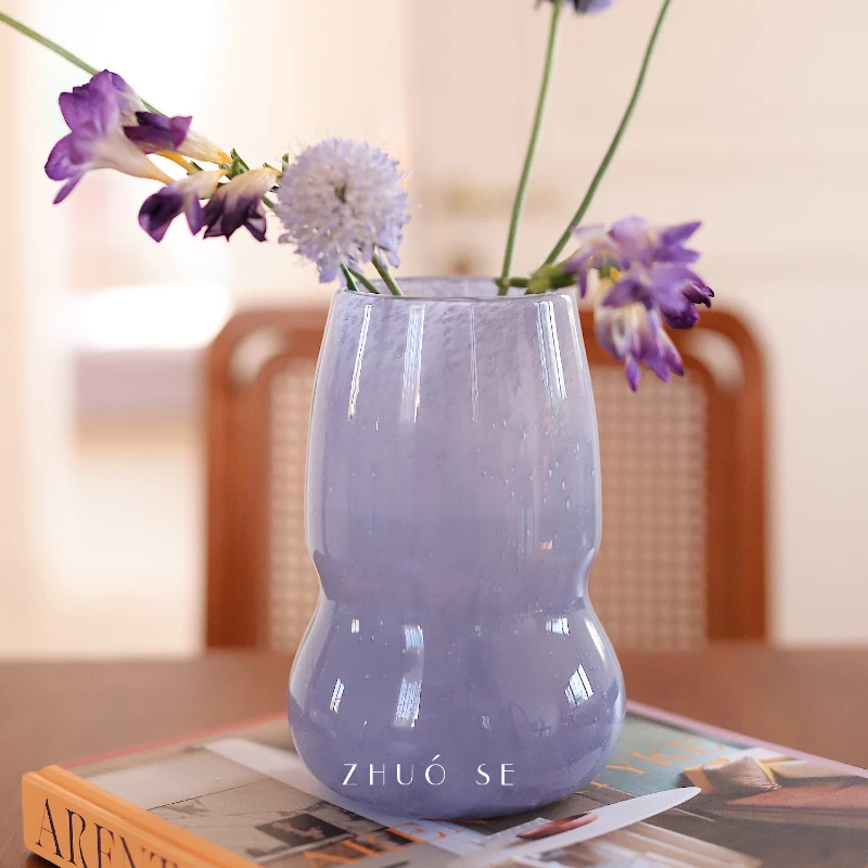 Purple Bubble Glass Vase