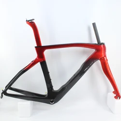 New 700C Fully hidden line style Road Bike Glossy Matt UD 1K Full Carbon Fibre Bicycle Frame carbon V Brake Frame Handlebar Fork