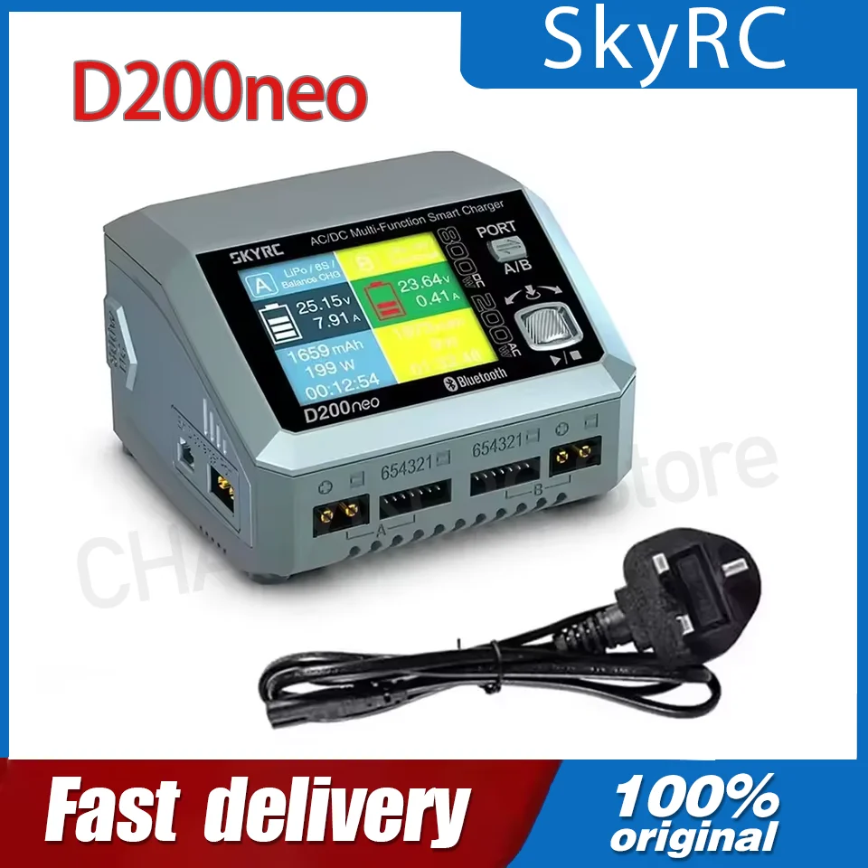 

SKYRC D200neo Быстрое зарядное устройство переменного тока 200 Вт постоянного тока 800 Вт 1-6S Балансное зарядное устройство Lipo Багатофункциональное интеллектуальное зарядное устройство