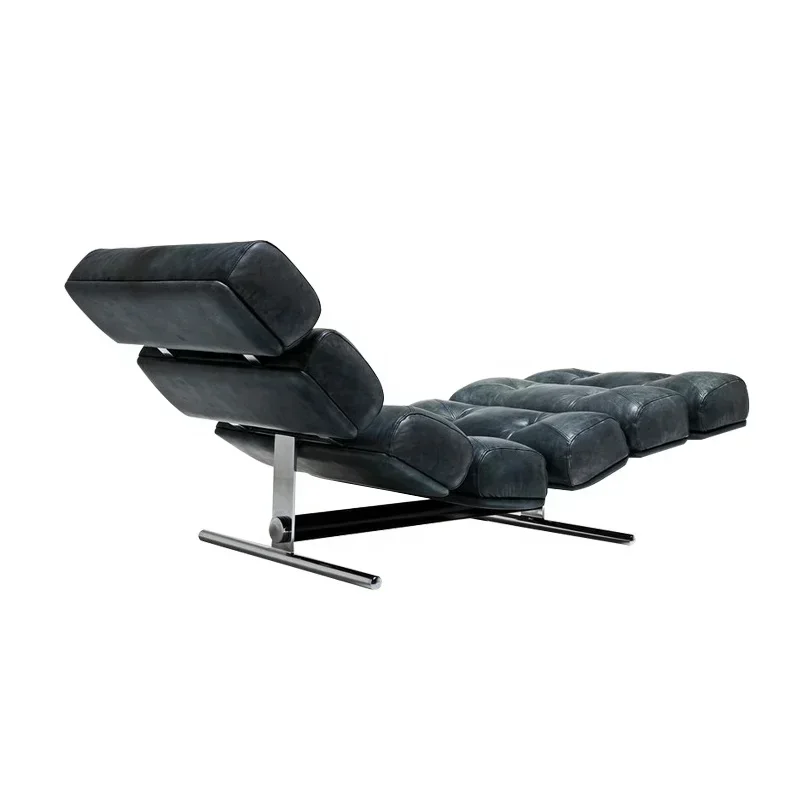 Gold Seller Art High Quality Recliner Living Room Furniture Modern Design Stainless Steel Leather Home Furniture Hot sale
