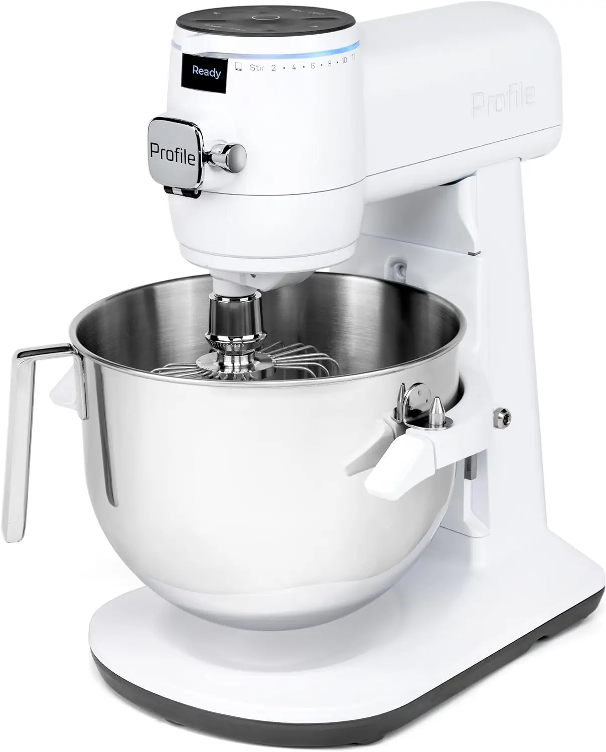 

GE Profile Smart Stand Mixer w/Built-In Smart Scale & Auto Sense Technology, 7qt Stainless Steel Bowl, 11 Speed l Dough Hook,