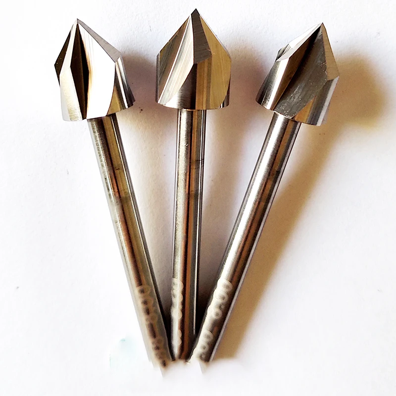 4 Flute 12 80 90 degree Tungsten Steel Carbide Countersink Chamfering For Metal Aluminum Stainless steel CNC Chamfer Cutter