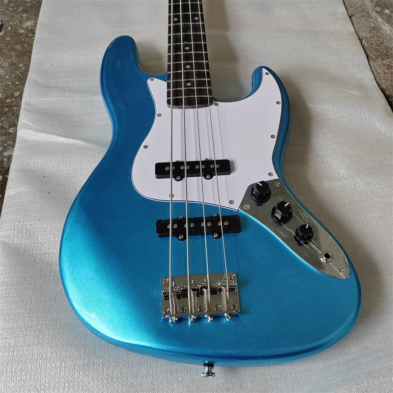 

Blue Glitter Paint 4-string JB Bass, Can Be Customized Colors Ln Stock Bulk Wholesale