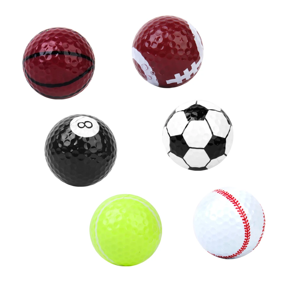 Assorted Design Golf Balls (Basketball, Soccer, Tennis, Baseball, ,