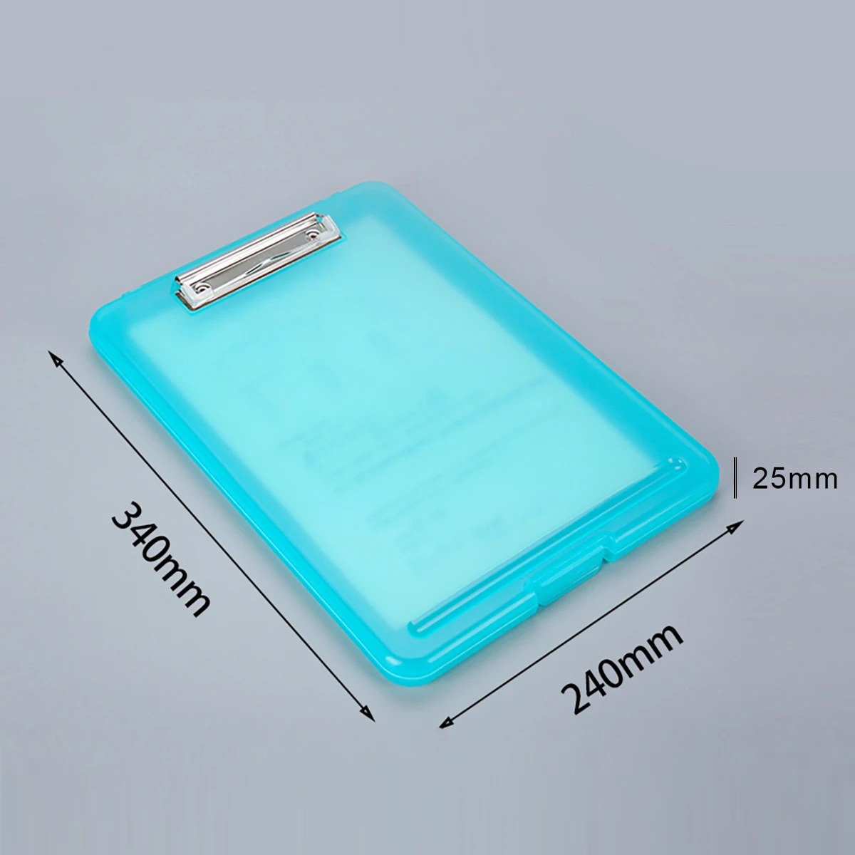 Multifunctional 2-in-1 plastic folder A4 Writing pad Document box storage tablet holder PP board with strong metal clip