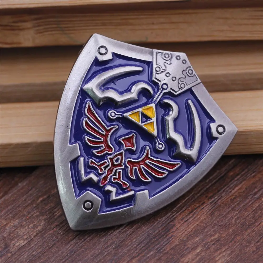 Vintage Triangle Wing Shield Enamel Brooch Retro Game Style Metal Lapel Pin Costume Decor Collectible Badge Gift