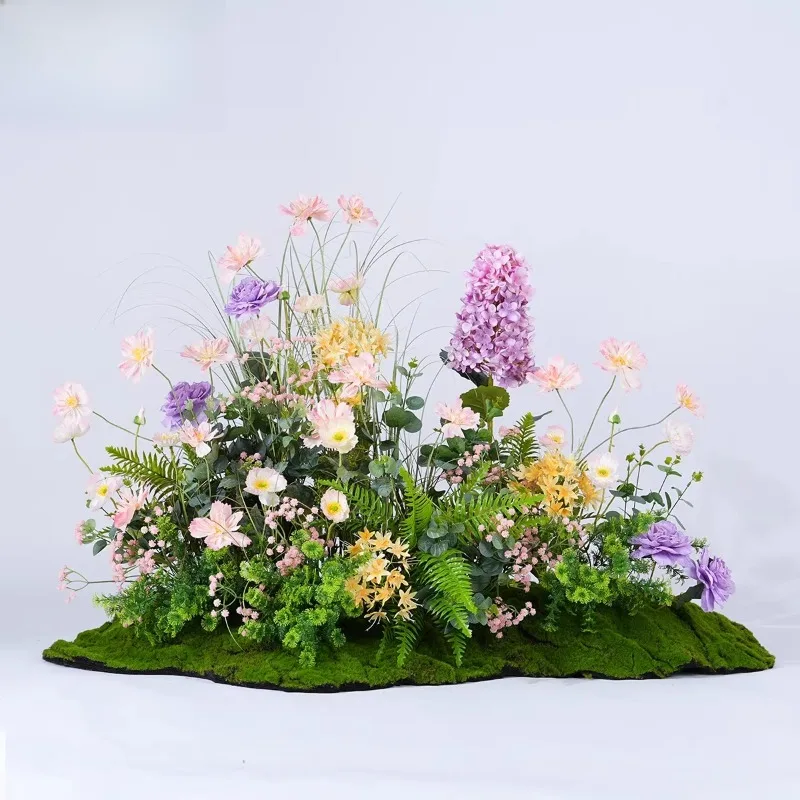 Fake flower simulation flower decoration Monet garden landscaping green plants indoor window ground plants floral decoration sce