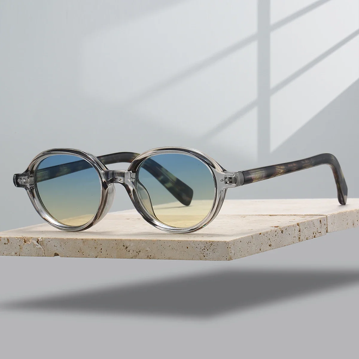 GM LUMIAS Vintage Oval Sonnenbrille Männer Mode Candy Farbe Rand Casual Shades Frauen Retro Trendy Marke Design Dekor Sonnenbrille
