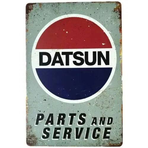 Datsun Parts Service Metal Sign Vintage Style Man Cave Garage Wall Art Decor