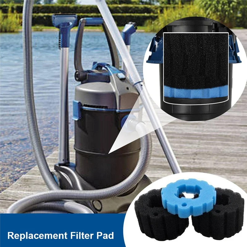 A99X-1Set إسفنجة مرشحة استبدال شفط الإسفنج تصفية أدوات شفط مياه الصرف الصحي الإسفنج الأسود والأزرق