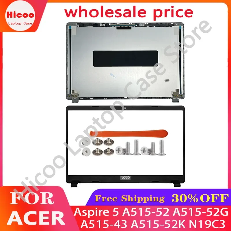 Original For Acer Aspire 5 A515-52 A515-52G A515-43 A515-43G A515-52K N19C3 LCD Back Cover Rear Lid Case LCD Beze Metal