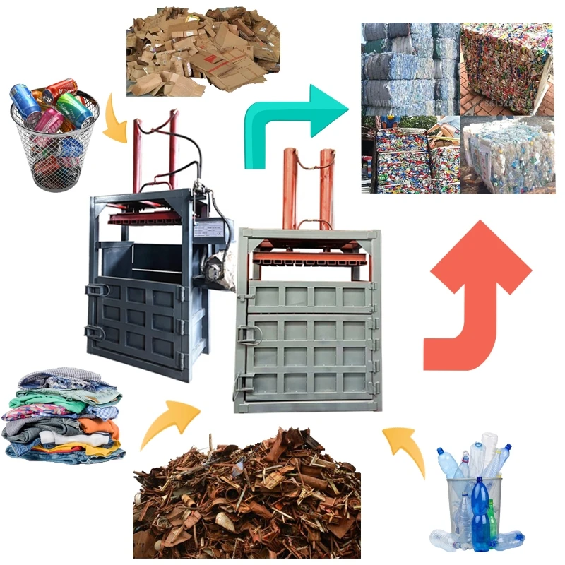 

Automatic Waste Plastic Straw Hydraulic Baling Machine Bottle Scrap Metal Baler Machine Vertical Hydraulic Baling Press Machine