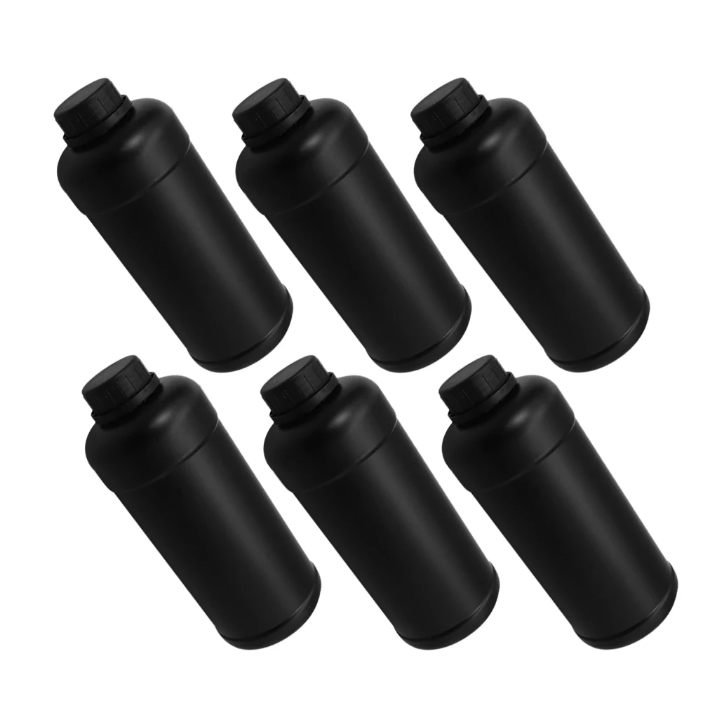 

6Pcs Plastic Bottles Opaque Leakproof Caps for Refillable Chemical Ink Liquid Sample Storage Refillable Bottles