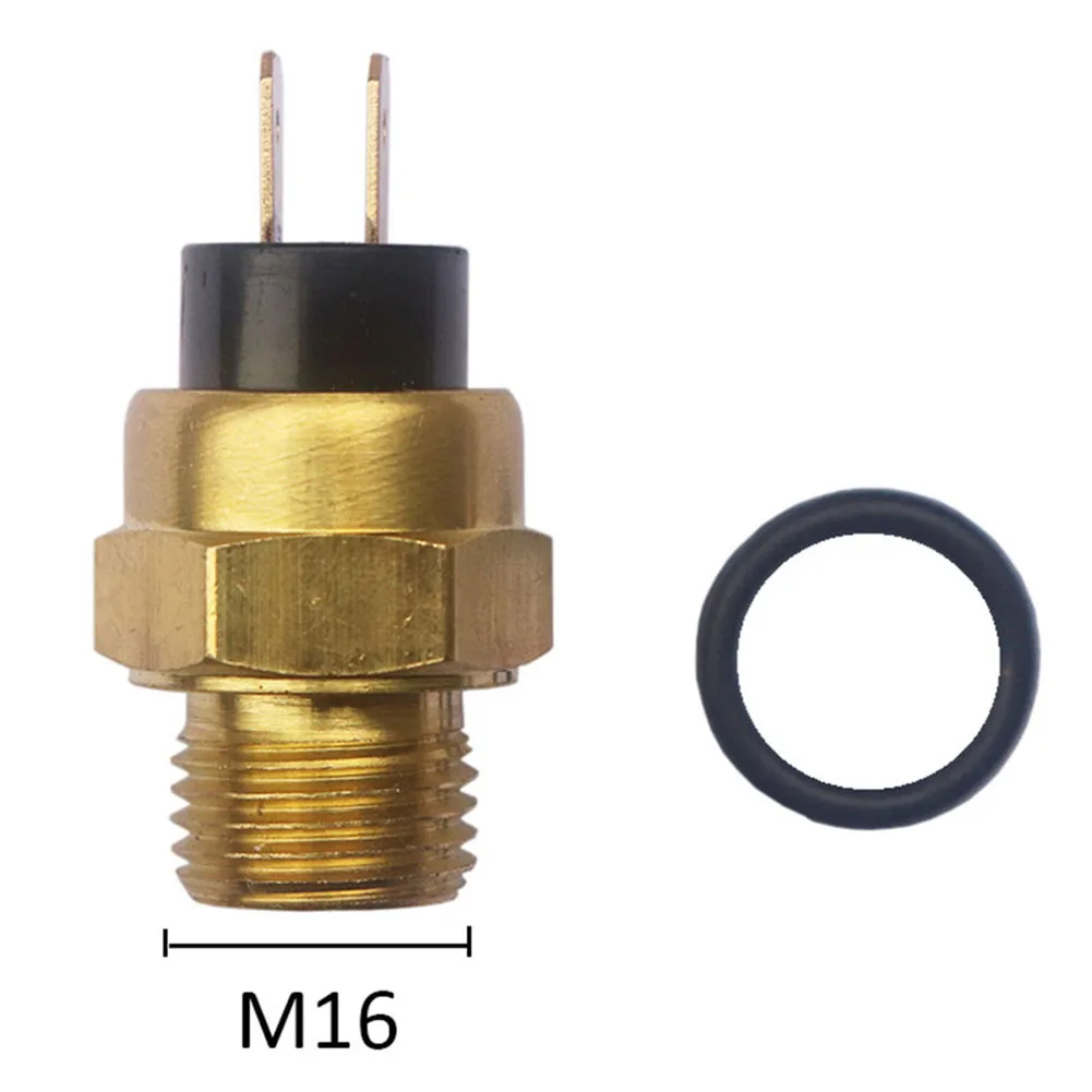 1pcs Brass Motorcycle Radiator Coolant Fan Water Temperature 85°C-ON Thermostat Switch M16 Efficient Performance