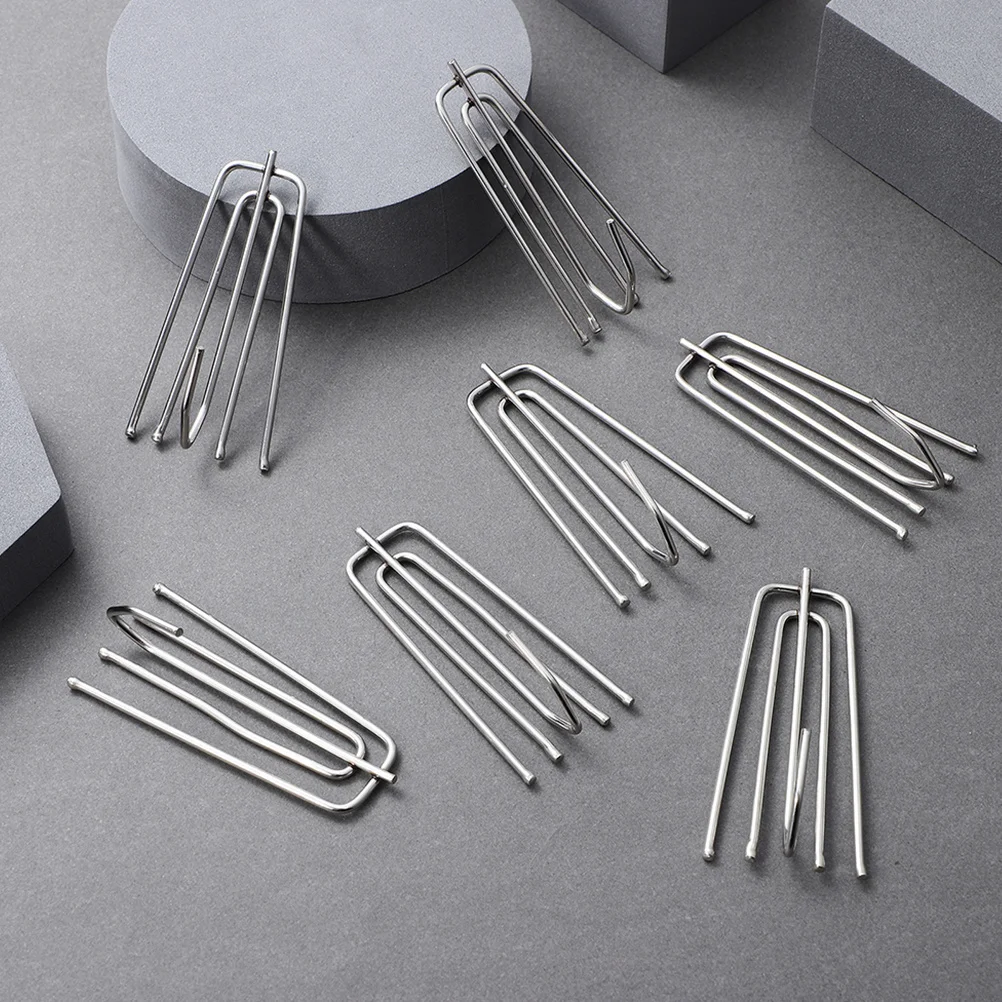 

15pcs Stainless Steel Curtain Hooks Pinch Pleat Clips For Drapes Heavy Duty Multi Use Metal Hangers Pleated Curtain Accessories