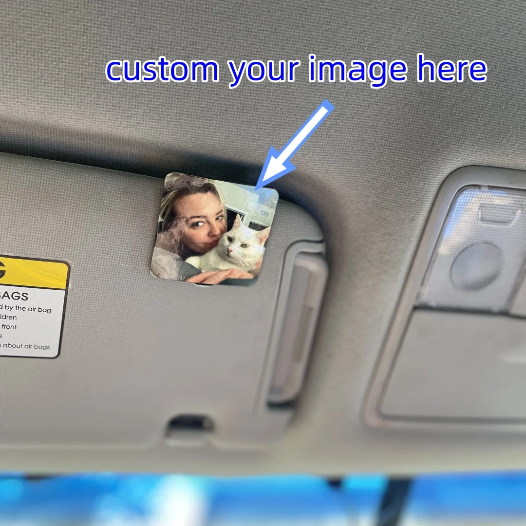 1PC Personalized Car Accessory - Custom Photo-Designed Clip & Hanger DIY Laser Engraved for Daily Commutes, Car Lovers & Gifts