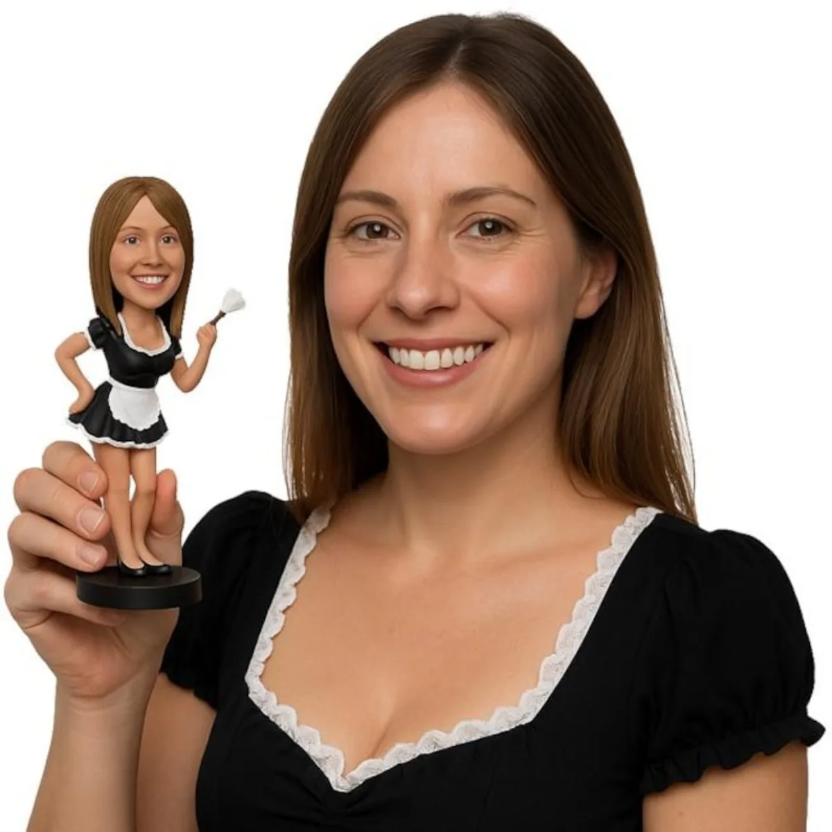 

Персонализированная 3D-статуэтка-бобблхед ручной работы из глины по фото – идеальный подарок на Рождество и другие праздники, сувенир